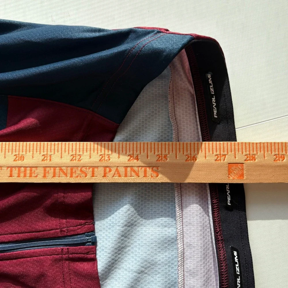 Pearl Izumi Mens Cycling Jersey Short Sleeve Navy Red Blue XL - Picture 6 of 8